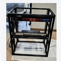 Baie de serveur ouverte à 4 piliers de 19 pouces 37U 520*1800*600mm, profondeur 600mm, en acier laminé à froid SPCC, revêtement poudré, armoire de serveur mobile
