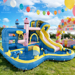 Home Use Inflatable House Nylon Kids Jumping Castle With <b>Slide</b> for Indoor or Birthday Gift NB- 93033 Inflatable Castle Kids Home - Product Image 6