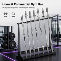 Collection de barres de musculation très vendues, barre incurvée EZ en acier forgé chromé et barre droite pour la musculation et le powerlifting
