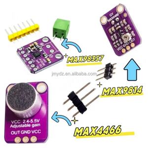Amplificador de Micrófono Electret MAX98357 MAX4466 MAX9814, Módulo Amplificador de Audio Estable MAX9814 Compatible con ESP32 Raspberry Pi - Product Image 6