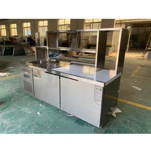 2024 commerciale bancone Buffet ristorazione cibo Display panini <span class=keywords><strong>Pizza</strong></span> preparare tavolo da lavoro bar salade ristorante professionnel - Product Image 6