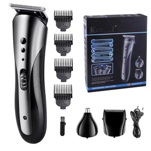 Tondeuse à poils de nez électrique rechargeable professionnelle <span class=keywords><strong>KEMEI</strong></span> <span class=keywords><strong>KM</strong></span>-<span class=keywords><strong>1407</strong></span> 3 en 1, tondeuse multifonctionnelle pour hommes, rasoir à barbe - Product Image 6
