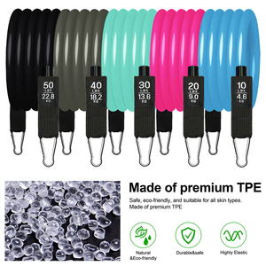 Set Personalizzabile di 12 Fasce di Resistenza in TPE Colorate <span class=keywords><strong>con</strong></span> Accessori per Allenamento a Casa, <span class=keywords><strong>Esercizi</strong></span> di Forza per Tutto il Corpo - Product Image 2