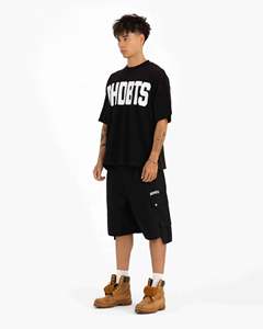 T-shirt Boxy Antisocial 100% Coton Personnalisé Col Rond Manches Courtes Streetwear avec Impression de Logo Graphique - Product Image 3