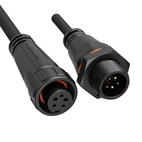 Connecteur circulaire à vis M16 10 ampères, prise étanche IP67 pour systèmes LED d'automatisation et assemblages de câbles OEM
