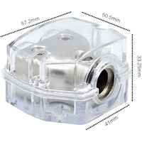 Boîtier de connexion d'alimentation plaqué or Senger, répartiteur 1 entrée 2 sorties (1*0GA entrée + 2*4GA sorties) pour câbles de haut-parleurs audio de voiture