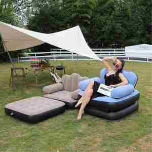 New Portable Dual-purpose Inflatable <b>Sofa</b> <b>Bed</b> with Thickened PVC Five in One <b>Sofa</b> <b>Bed</b> Suitable for Camping Outdoor Furniture - Product Image 5