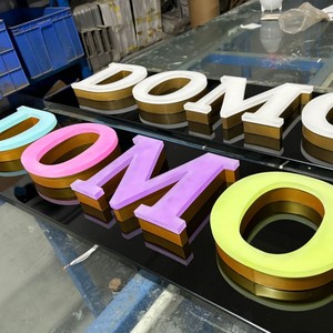 Letras Luminosas Transfronterizas de Acero Inoxidable y Acrílico Esmerilado, Personalizadas, Creativas, para Exhibición Estática en Interiores, Modelo D208 - Product Image 2