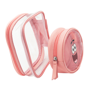 For travel transparent logo customized PVC clear makeup sets cosmetics makeup bag