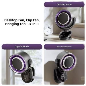 Lighting Portable Auto Swing Mini Clip Desktop Quiet Cooling <b>Fan</b> Long Runtime Office Dorm With Light - Product Image 6