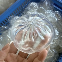 Jouet anti-stress souple en TPR transparent en forme de boule creuse géante, fait main, en forme de boulette vapeur