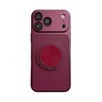 Étui de téléphone magnétique à rabat avec texture litchi perforée à 360 degrés pour iPhone 18 Pro Max, iPhone 18 Pro et 17 Pro Max