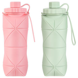 600ml Large Capacity Silicone Foldable Water Bottle Portable Telescopic Outdoor <b>Sports</b> Water Cup Travel Water Bottle - Product Image 1
