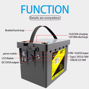 Paket Baterai Universal Power LiFePO4 DC 12V 100Ah Sel Lithium Iron Phosphate Isi Ulang Dengan Operasi Stabil - Product Image 4