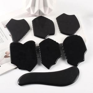 SPA acupuntura raspado cuerpo pie espalda cara cuello masajeador belleza Guasha tablero negro Bian piedra Gua Sha herramientas de masaje - Product Image 3