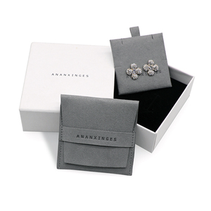Petite enveloppe en velours personnalisée avec rabat Pochette à bijoux en microfibre Bolvas Para Joya avec logo imprimé pour l'emballage et le stockage - Product Image 2