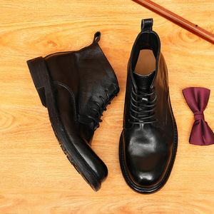 Chaussures de conduite pour hommes Derby italien, en cuir, décontractées et professionnelles, imperméables, avec empeignes gravées, pour l'automne et les mariages, vente en gros - Product Image 5