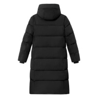 Veste d'hiver rembourrée longue en polyester 100% avec logo personnalisé, à capuche, épaisse, chaude et confortable, fabrication OEM, vente en gros
