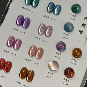 10 Colors Cat Eye Gel <b>Nail</b> Polish Set Small Magnetic <b>Nail</b> Gel <b>Kit</b> with <b>Nail</b> Art Display Board - Product Image 3