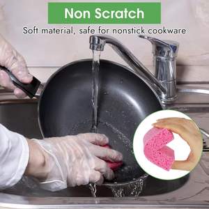 Éponge en cellulose compressée réutilisable et compostable, sans rayures, avec des propriétés de décontamination - Product Image 4