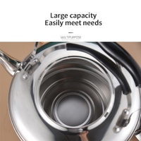 Haute Capacité 5L En Acier Inoxydable Sifflement Théière Cafetière Thé Chauffage Wattle Bouilloire