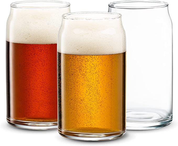 16 oz Glass Can Shaped Cups Beer & Coffee Tumbler Glasses