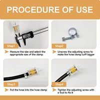 Kit d'assortiment de 34 colliers de serrage pour conduites d'injection de carburant, 5 tailles (8-18 mm), 1/4 ", 5/16 ", 3/8 ", pour applications automobiles