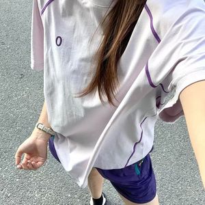 เสื้อยืดแขนสั้นผ้าไหมน้ำแข็งแห้งเร็วสำหรับผู้หญิง เสื้อกีฬาระบายอากาศสำหรับฤดูร้อน เหมาะสำหรับวิ่ง เดินป่า ปั่นจักรยาน และออกกำลังกาย - Product Image 4