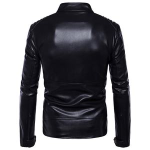 Blouson de moto en cuir personnalisé de haute qualité avec fermeture éclair, col montant et poches latérales pour la course et la conduite – Vente en gros - Product Image 4