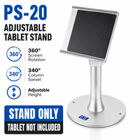 Support de tablette verrouillable pour point de vente, 7-16 pouces, antivol, universel, rotation à 360 degrés, hauteur réglable pour comptoir de vente au détail PS-20