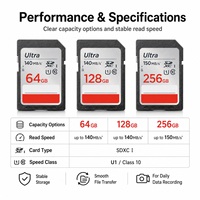 Untuk Kartu Ultra SD 64GB 128GB 256GB SDXC UHS-I C10 U1 150MB/s Video Full HD Kamera DSLR GPS MP3 Ponsel Pasokan Langsung Pabrik