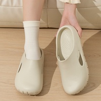 Sabots en EVA pour hommes avec logo personnalisable, semelle épaisse antidérapante, pantoufles d'intérieur, pantoufles de plage neutres, grandes pantoufles d'extérieur à bout fermé