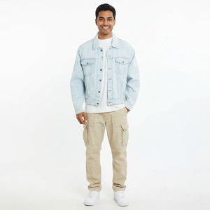 Vestes en jean pour hommes à prix abordable Vente en gros Veste en jean pour hommes avec broderie personnalisée Veste en jean pour hommes - Product Image 1