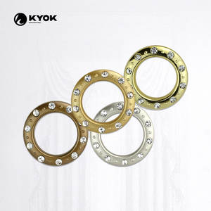 KYOK abs עצמי נעילה וילון מוט פלסטיק חריר וילון טבעת, וילון מתכת חריר טבעות סיטונאי - Product Image 2