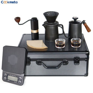 Ensemble d'outils pour cafetière kit d'accessoires-isolé, cafetière manuelle en acier inoxydable pour la maison, sac de voyage de Camping - Product Image 6