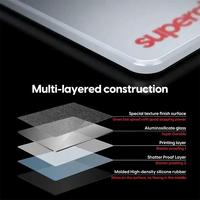 Tapis de souris électronique personnalisable ultra-rapide en verre trempé givré, structure solide pour le bureau et le gaming