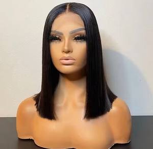 Cabello Humano Virgen Vietnamita con Cierre, Liso, con Encaje Suizo para Mujer Negra, Cabello Peruano - Product Image 4