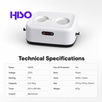 Séchoir à linge portable compact en plastique avec chauffage PTC 600W 220V, minuterie 241-480 min, capacité 5-10kg, pour maison, camping-car, extérieur, hôtel, voyage