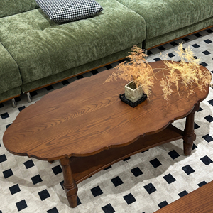 Muebles de Salón, Mesa Auxiliar de Madera Maciza Estilo Retro Vintage, Nueva Mesa de Té de Madera Retro, Mesas de Centro Elegantes para el Hogar - Product Image 1