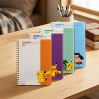 Pillbox pokemon Clear PP Spring - Cuaderno de espiral transparente con diseño aleatorio para niños, material escolar de anime y dibujos animados AB0042