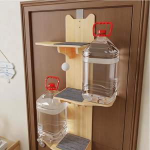 ZMaker Griffoir mural pour chat à 4 niveaux, à fixer sur porte, arbre à chat peu encombrant en bois massif, avec perchoir suspendu - Product Image 4