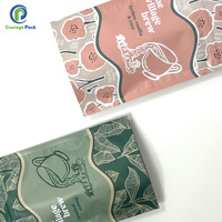 Sachets de thé vides personnalisés recyclables, imprimés, en vrac, petits emballages alimentaires, pochettes verticales avec fermeture éclair