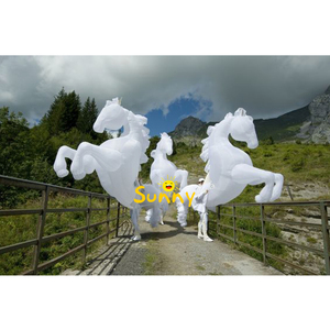 Cavallo gonfiabile su misura del LED per il cavallo gonfiabile di illuminazione principale bianco di parata per la prestazione di carnevale - Product Image 1