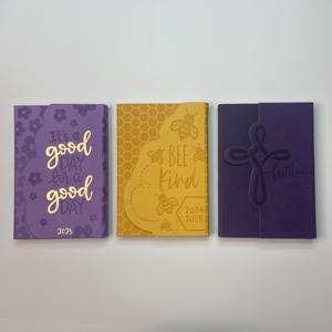 Agenda <span class=keywords><strong>Semanal</strong></span> Personalizada al por Mayor A5 2024-2025, Tapa Dura de PU, Calendario de 17 Meses, Cuaderno Triple, Morado Oscuro - Product Image 6