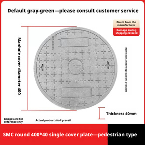 จำหน่ายฝาปิดท่อระบายน้ำ SMC resin composite โดยตรงจากโรงงาน, ฝาปิดท่อระบายน้ำทรงกลม, แข็งแรงสูง ทนทานต่อการกัดกร่อน และใช้งานได้ยาวนาน - Product Image 2