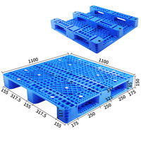 Palette en plastique à pont fermé à face unique | Matériau HDPE vierge 100%