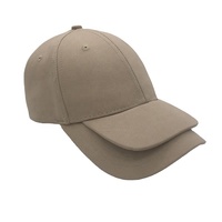 Casquette de baseball unie kaki en gros, personnalisable avec logo brodé, double visière, en jean, réglable, unisexe, style sportif, motif Argyle