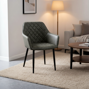 Sedie <span class=keywords><strong>da</strong></span> <span class=keywords><strong>Pranzo</strong></span> Minimaliste in Metallo e Pelle per Ristoranti e Hotel di Lusso Moderni - Product Image 2