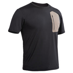 T-shirt tactique respirant personnalisé pour homme, polos d'été à manches courtes avec poche et motif au col, personnalisable - Product Image 5