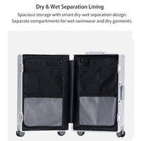 Valise légère en aluminium avec serrure TSA, roulettes silencieuses, bagage à main durable de qualité supérieure pour les voyages d'affaires et quotidiens